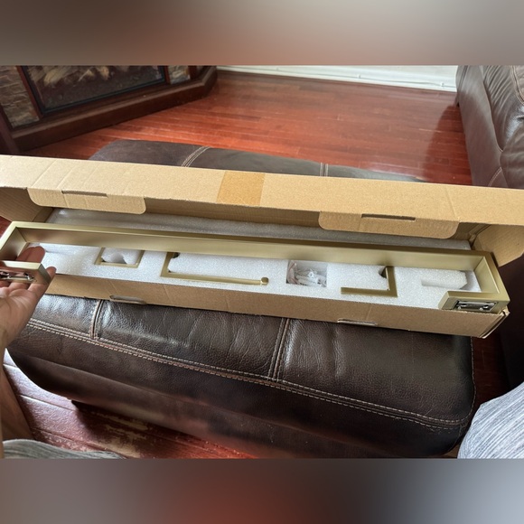 Brushed Champagne Color Towel Bar Set - Picture 3 of 10